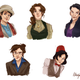 Illustration for article titled Completely Adorable Art that Depicts the Eleven Doctors as Time Ladies